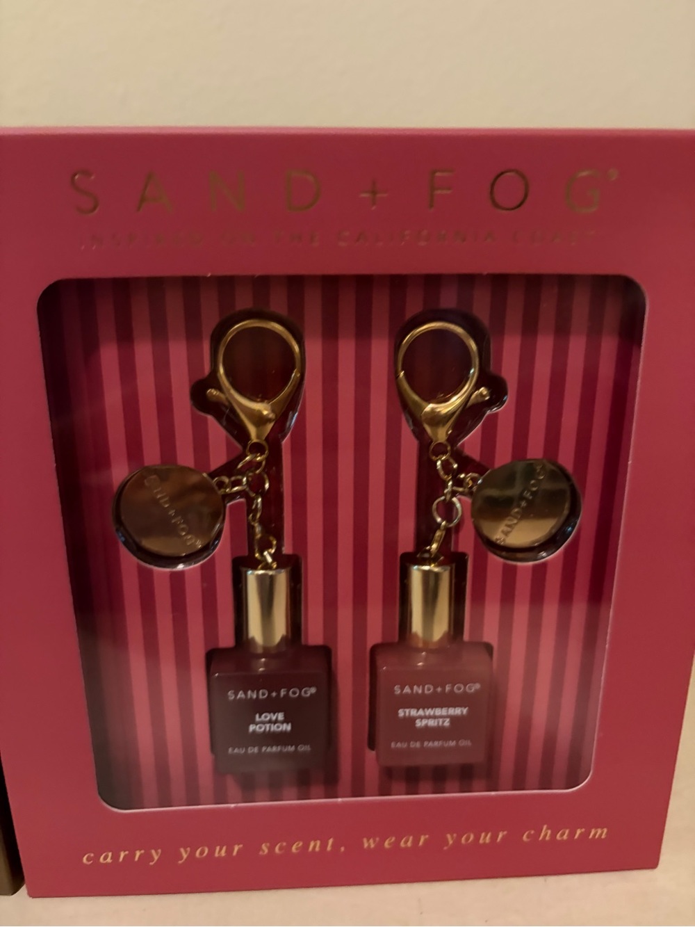 Sand + Fog Pink Fragrance Keychain Duo - Love Potion & Strawberry Spritz